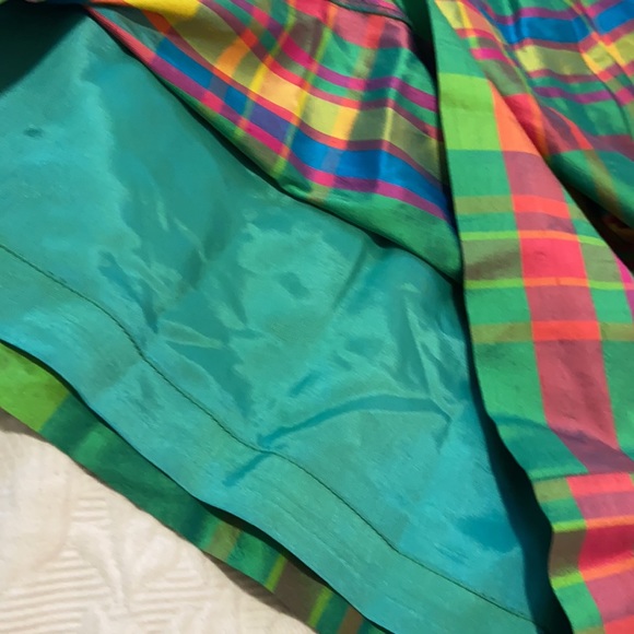 Ralph Lauren silk plaid skirt 4p - Picture 6 of 6